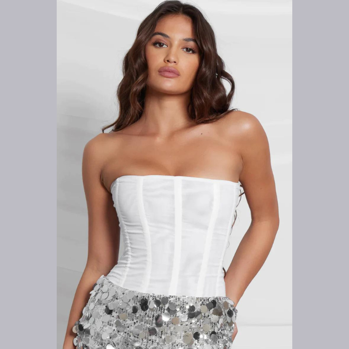 VELANTE™ CHIFFON CORSET TOP