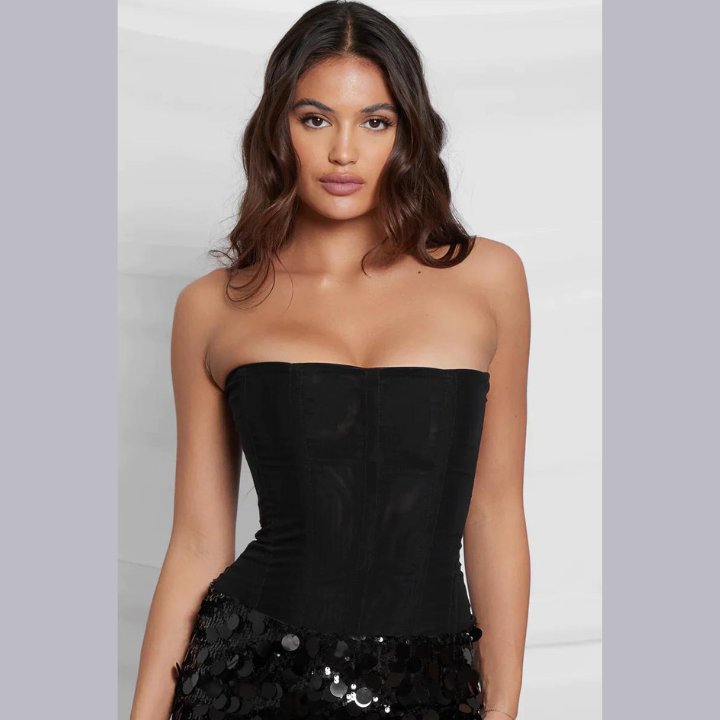 VELANTE™ CHIFFON CORSET TOP