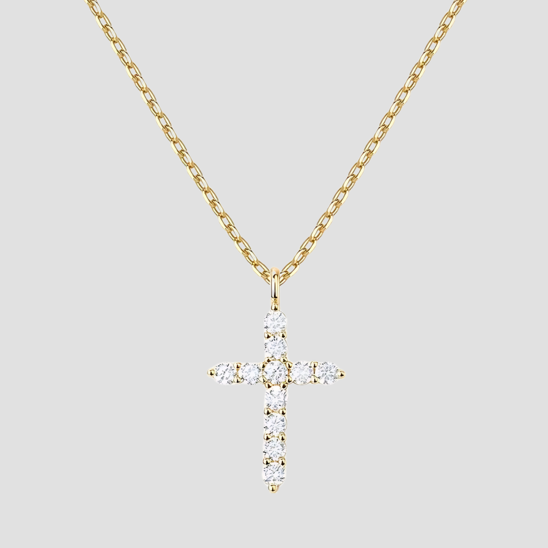 Devotia™ - 14K Gold Plated Cross Necklace