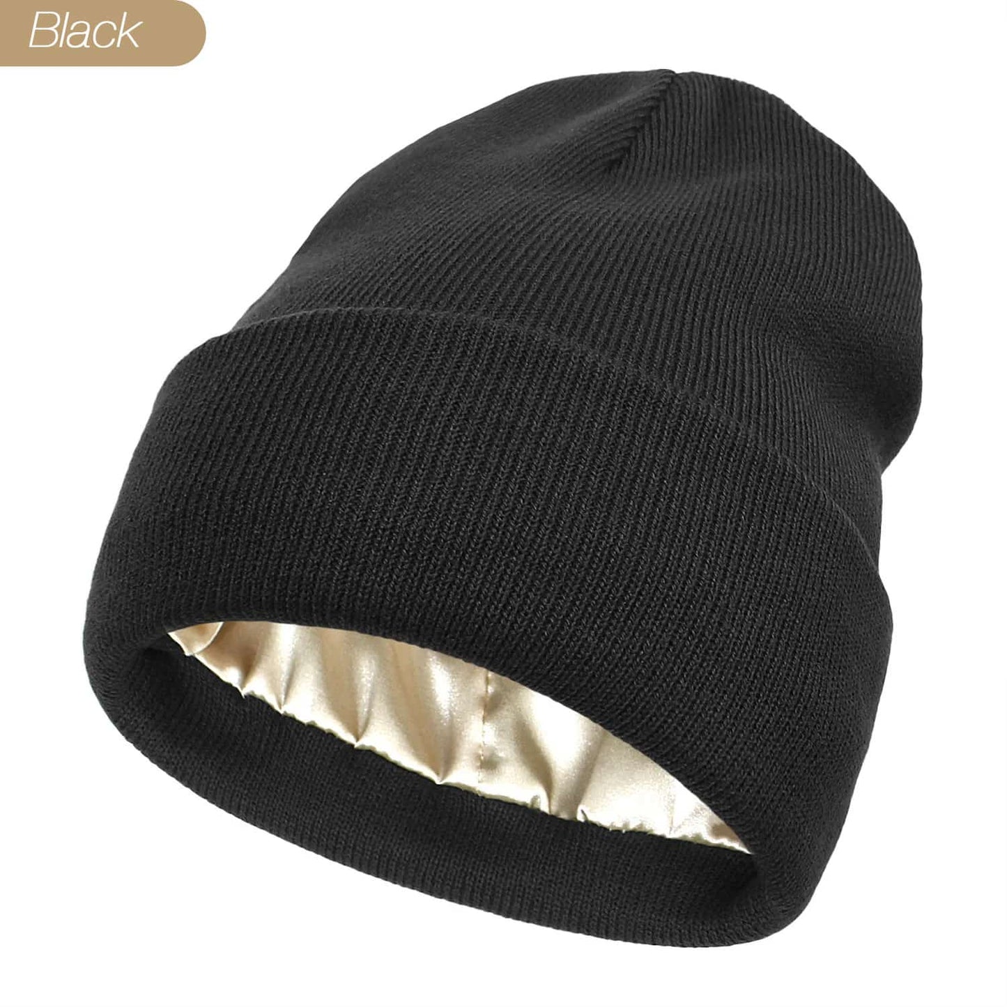 Protect your hair with our silky satin lined beanie winter