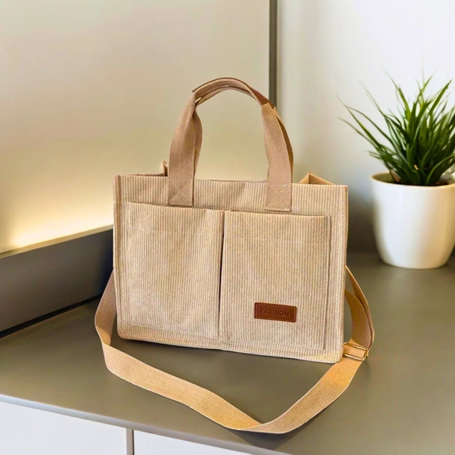 Corduroy Tote Bag