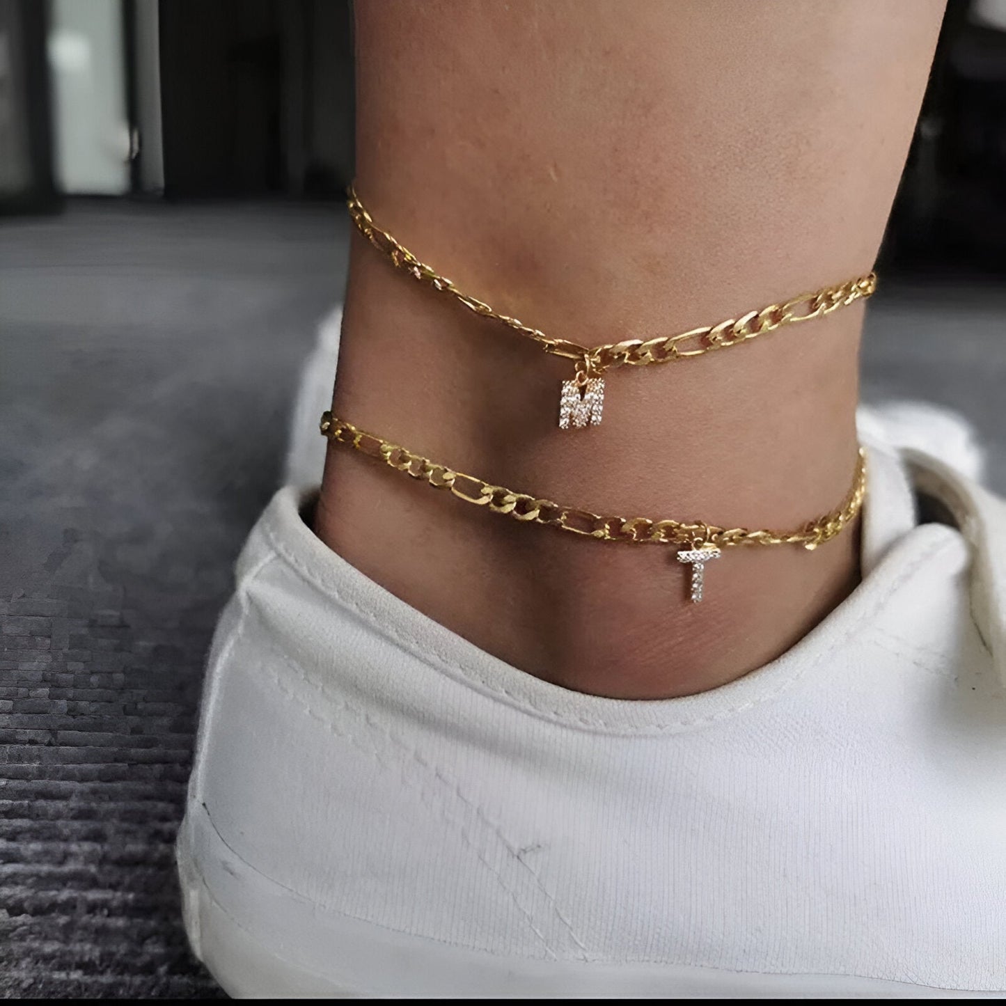 Rosierè Initial Anklet