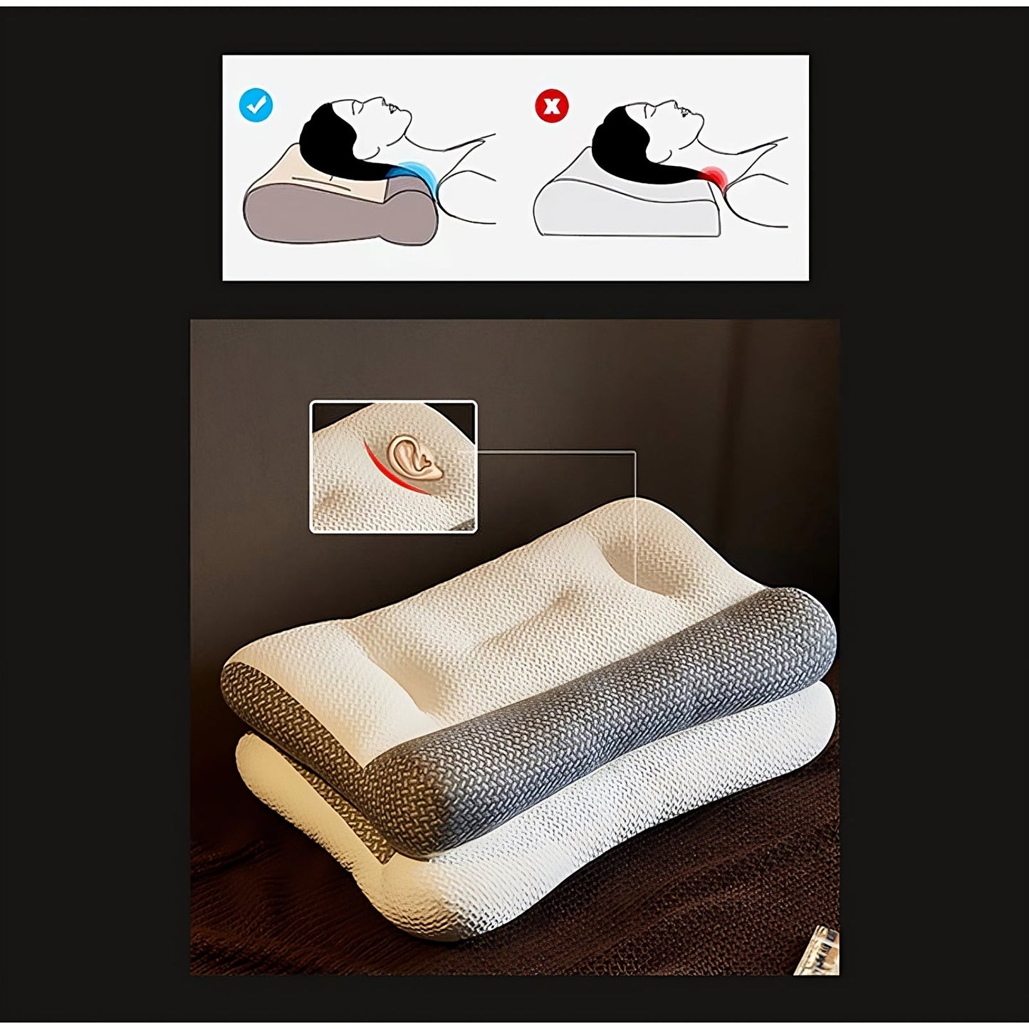 Super Ergonomic Pillow - Protect your neck and spine